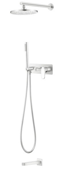 Душевая система Boheme Spectre 454-2-MW с изливом, белая матовая