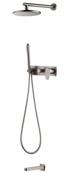 Душевая система Boheme Spectre 454-2-NB с изливом, никель