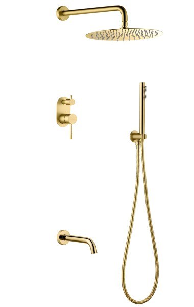Душевая система Boheme Uno 464-2-G с изливом, золото