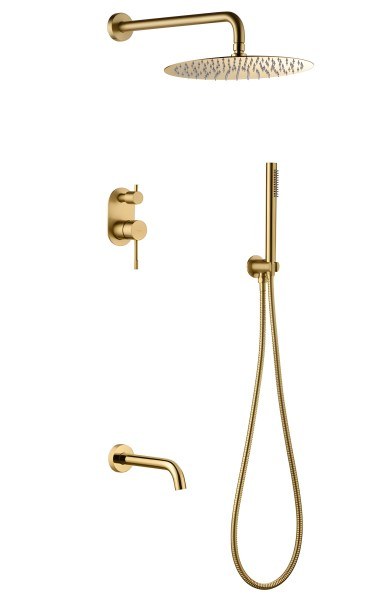 Душевая система Boheme Uno 464-2-MG с изливом, матовое золото