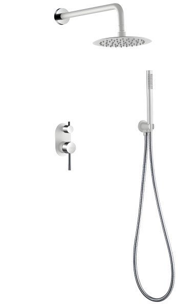 Душевая система Boheme Uno 464-WCR, белая матовая