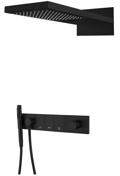 Душевая система Boheme Zodiac 132-B, черная матовая