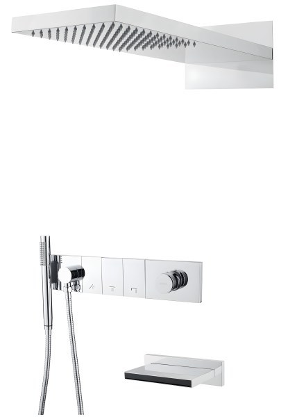 Душевая система Boheme Zodiac 132-2-CR с изливом, хром
