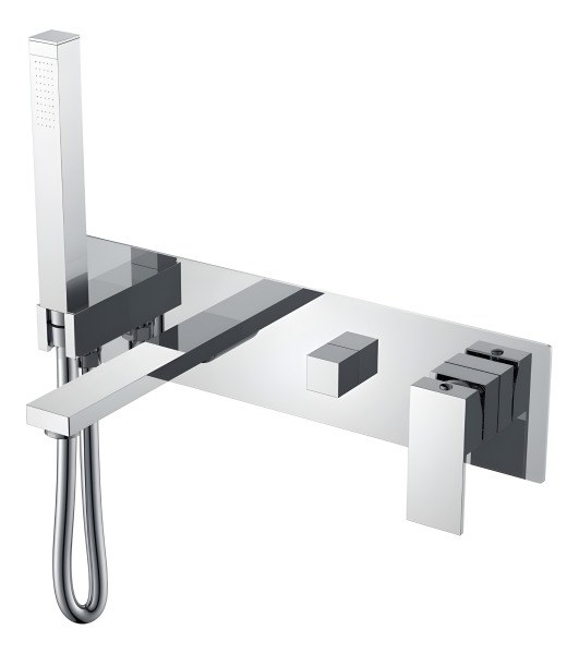 Смеситель для ванны Boheme Qubic 474-2-CR, хром