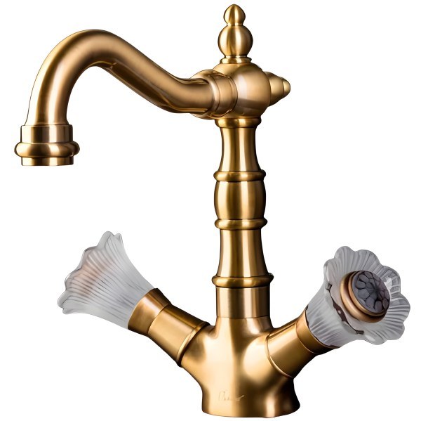 Смеситель для раковины Boheme Camelia 312, бронза