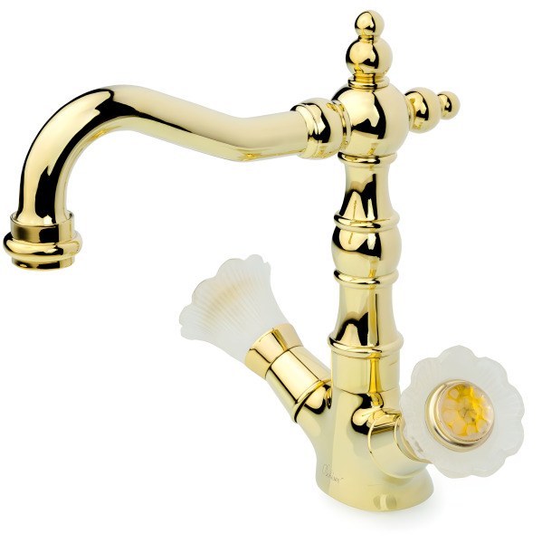 Смеситель для раковины Boheme Camelia 292, золото