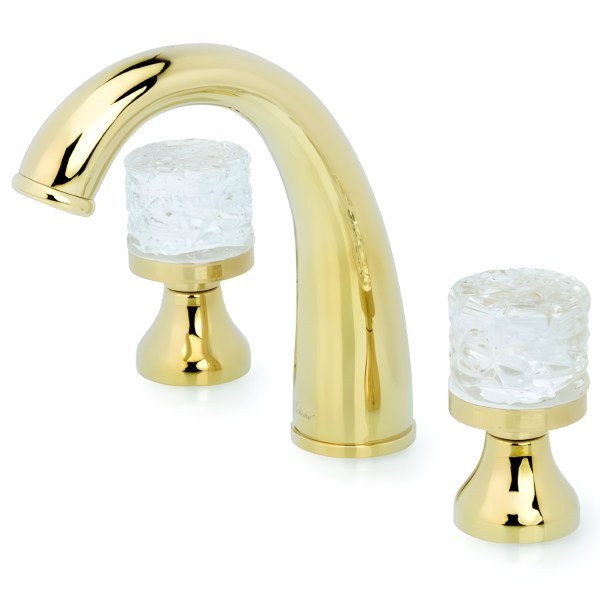 Смеситель для раковины Boheme Crystal 297-CRST, золото