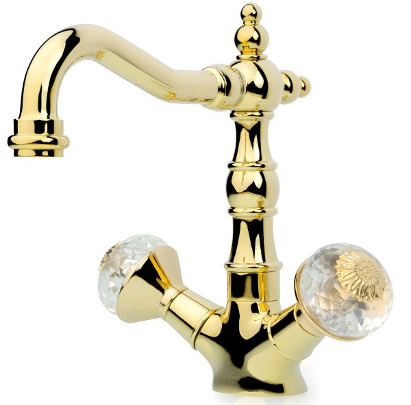 Смеситель для раковины Boheme Flora 292-FL, золото