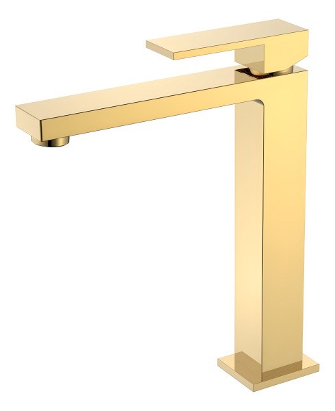 Смеситель для раковины Boheme Qubic 472-G, золотой