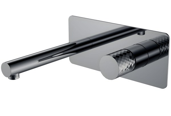 Смеситель для раковины Boheme Stick 125-SGM, оружейная сталь