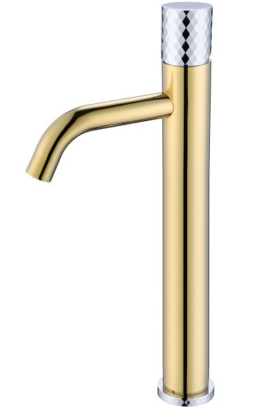 Смеситель для раковины Boheme Stick 122-GCR, золото