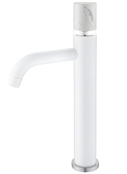 Смеситель для раковины Boheme Stick 122-W-MR-WHITE, белый матовый