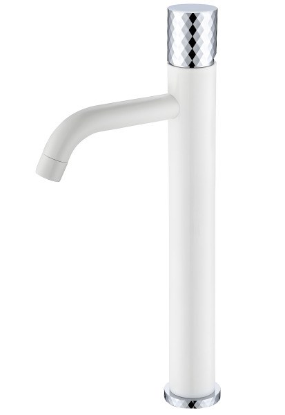 Смеситель для раковины Boheme Stick 122-WCR, белый матовый