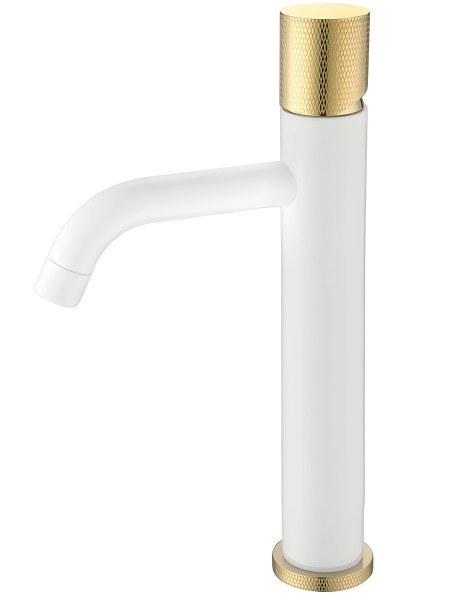 Смеситель для раковины Boheme Stick 122-WG.2, белый матовый