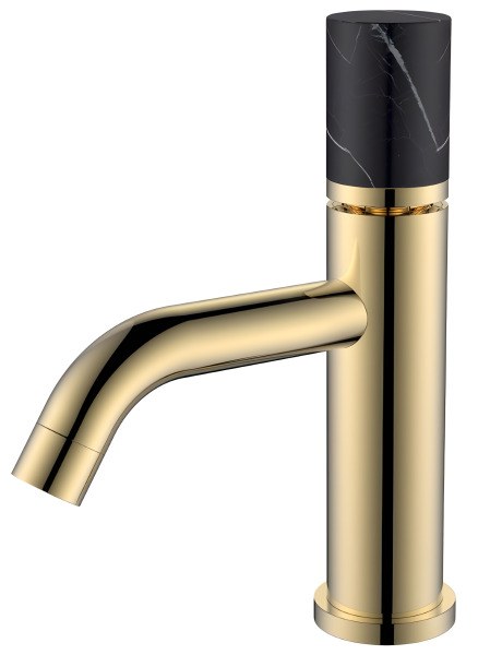 Смеситель для раковины Boheme Stick 121-G-MR-BLACK, золото