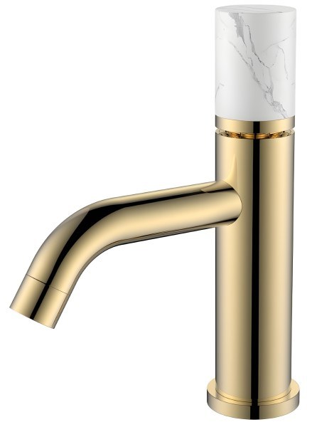 Смеситель для раковины Boheme Stick 121-G-MR-W, золото