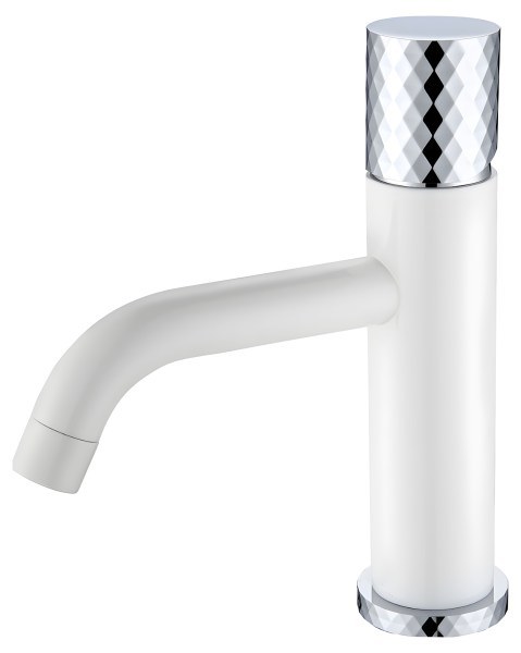 Смеситель для раковины Boheme Stick 121-WCR, белый матовый