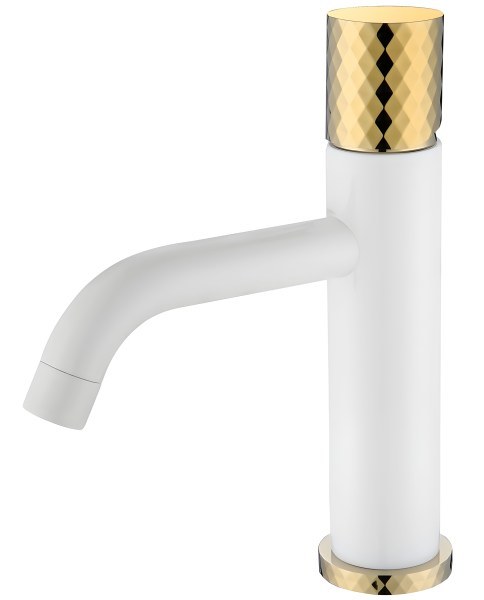 Смеситель для раковины Boheme Stick 121-WG, белый матовый