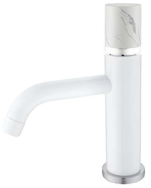 Смеситель для раковины Boheme Stick 121-W-MR-WHITE, белый матовый