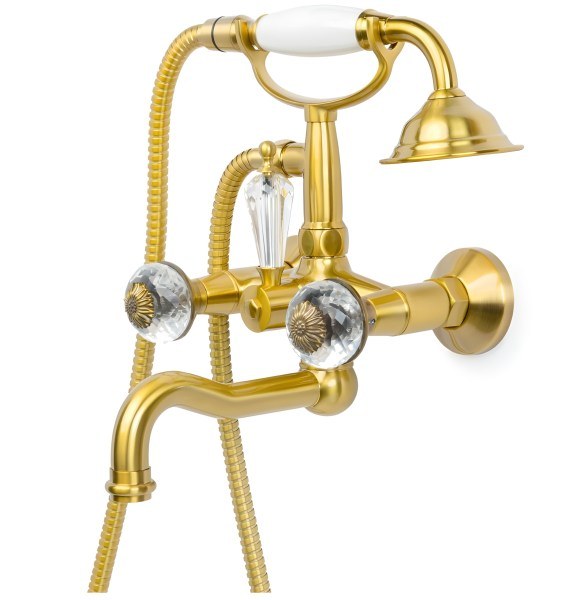Смеситель для ванны с душем Boheme Flora 313-FL, бронза