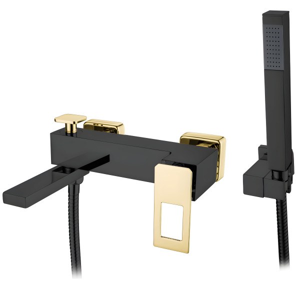 Смеситель для ванны с душем Boheme Q 143-BG, черный матовый