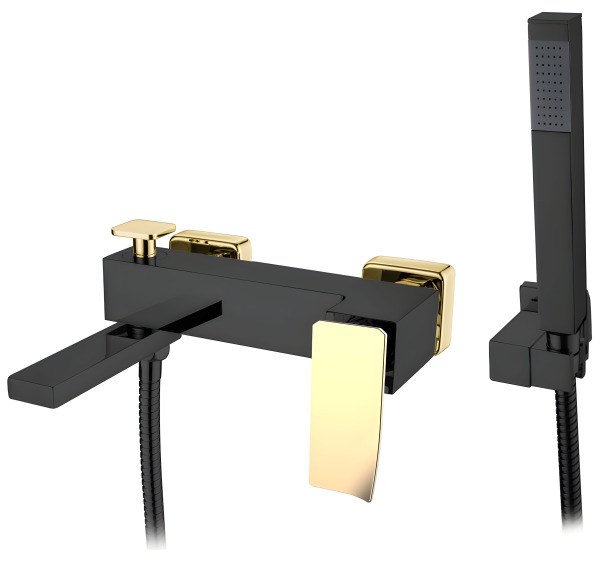 Смеситель для ванны с душем Boheme Q 143-BG.2, черный матовый