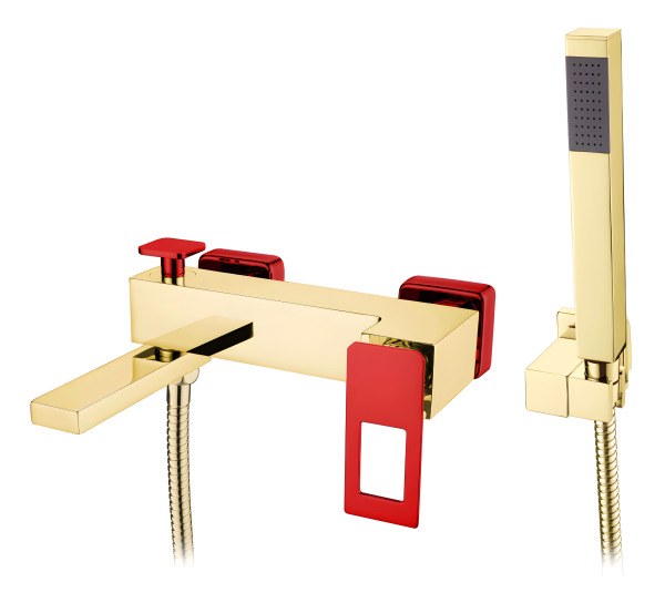 Смеситель для ванны с душем Boheme Q 143-GR, золото