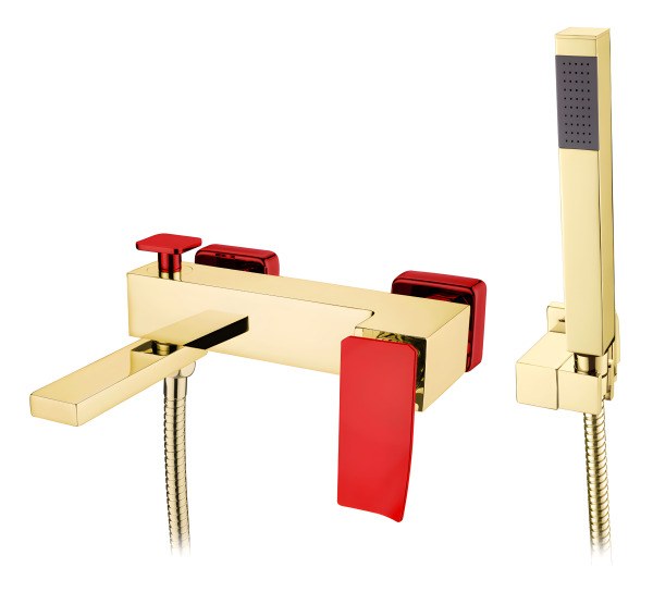Смеситель для ванны с душем Boheme Q 143-GR.2, золото