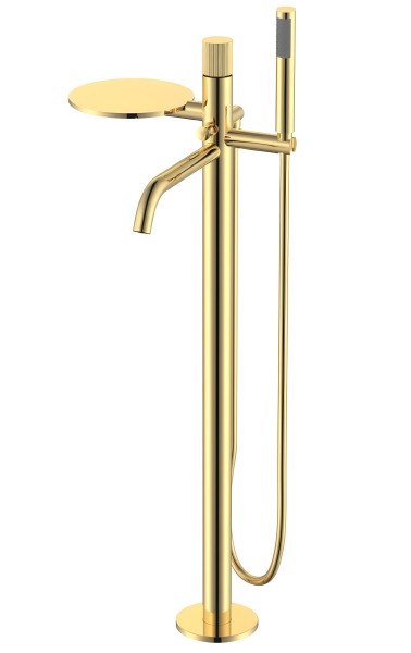 Напольный смеситель для ванны Boheme Stick 129-GG.3, золото