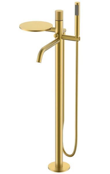 Напольный смеситель для ванны Boheme Stick 129-MG.4, матовое золото