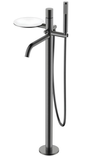 Напольный смеситель для ванны Boheme Stick 129-GM, оружейная сталь