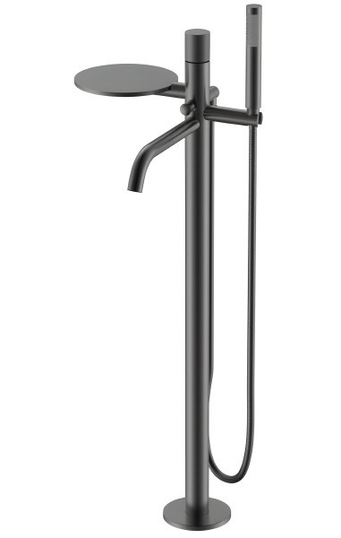Напольный смеситель для ванны Boheme Stick 129-GM.4, оружейная сталь