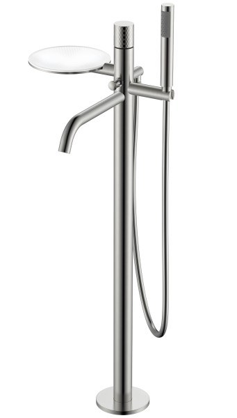 Напольный смеситель для ванны Boheme Stick 129-NB, никель