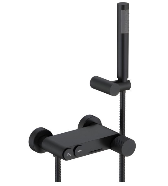 Смеситель для ванны с душем Boheme Stick 123-BB.3, черный матовый