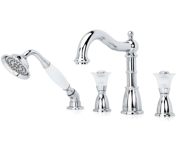 Смеситель на борт ванны Boheme Camelia 396, хром