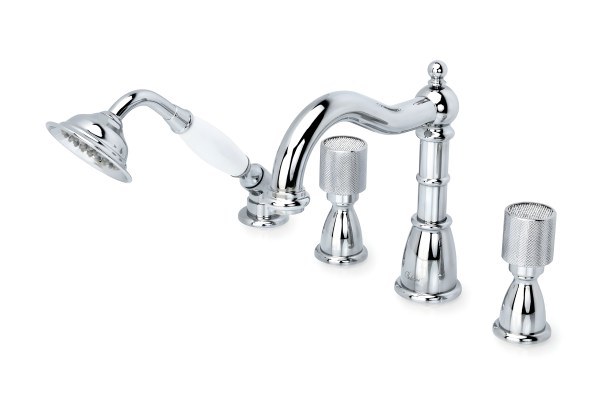 Смеситель на борт ванны Boheme Royal Cristal 396, хром