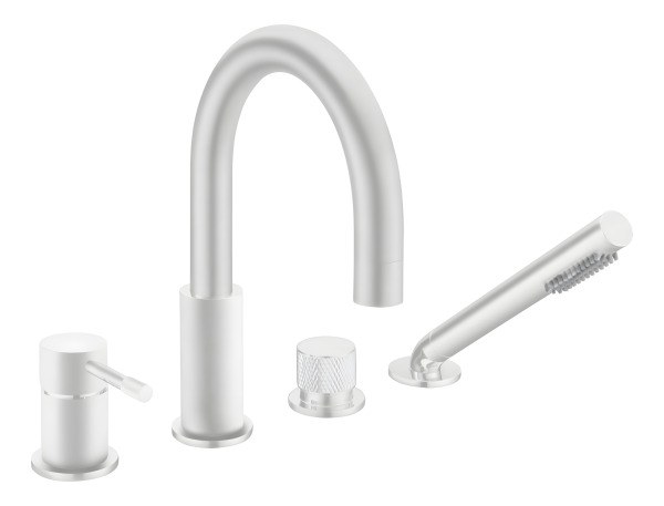 Смеситель на борт ванны Boheme Uno 460-MW, белый матовый