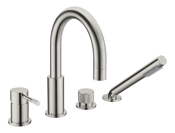 Смеситель на борт ванны Boheme Uno 460-NB, никель