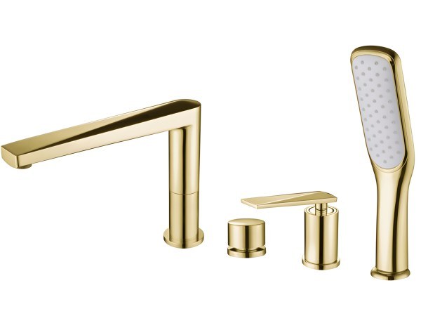 Смеситель на борт ванны Boheme Venturo 380, золото