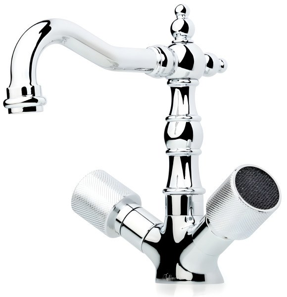 Смеситель для раковины Boheme Royal Cristal Black 272, хром