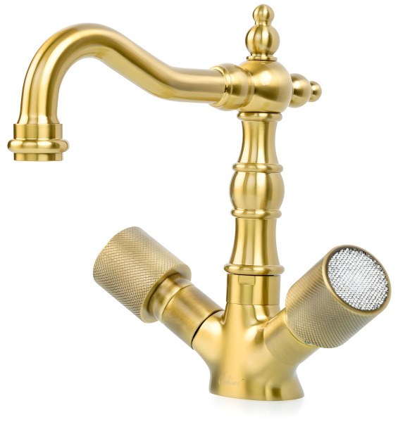 Смеситель для раковины Boheme Royal Cristal 312, бронза