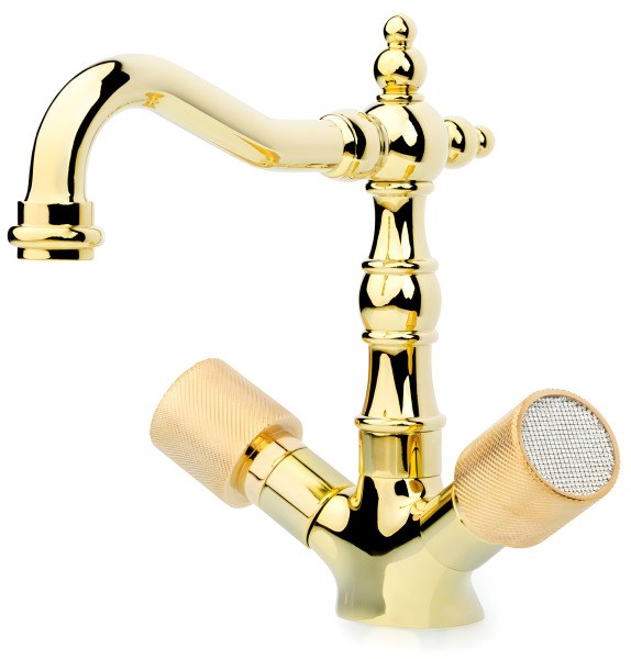 Смеситель для раковины Boheme Royal Cristal 292, золото