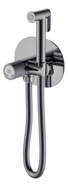 Гигиенический душ Boheme Tech 157-SGM со смесителем, оружейная сталь