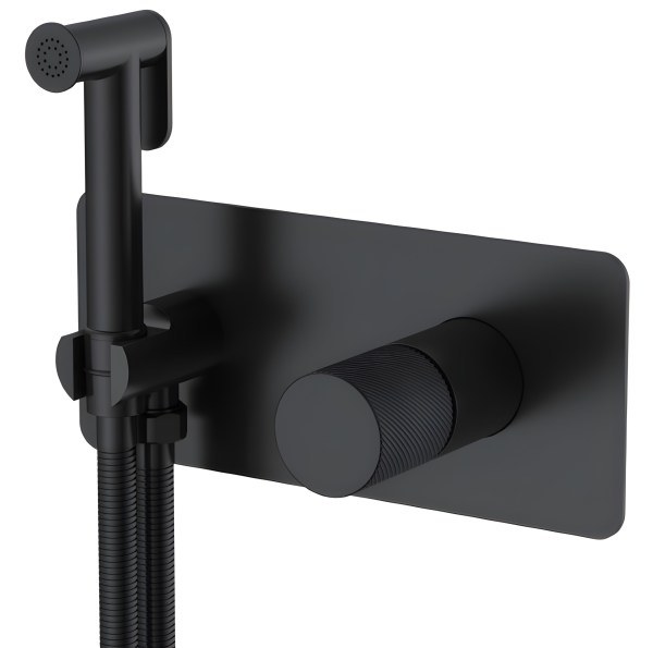 Гигиенический душ Boheme Stick 127-BB.4 со смесителем, черный матовый