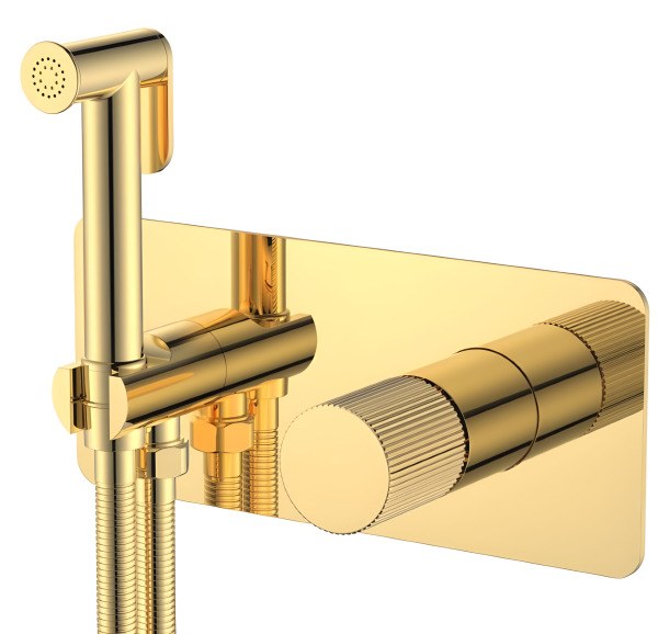 Гигиенический душ Boheme Stick 127-GG.3 со смесителем, золото