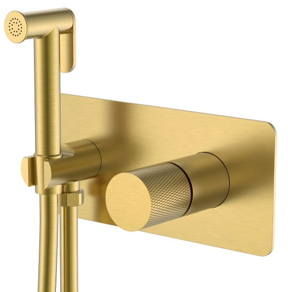 Гигиенический душ Boheme Stick 127-MG.2 со смесителем, матовое золото