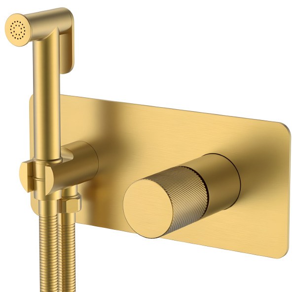 Гигиенический душ Boheme Stick 127-MG.4 со смесителем, матовое золото