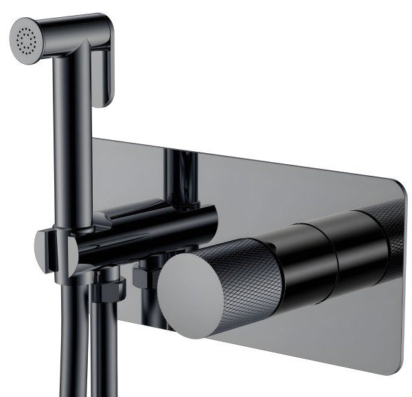 Гигиенический душ Boheme Stick 127-SGM.2 со смесителем, оружейная сталь
