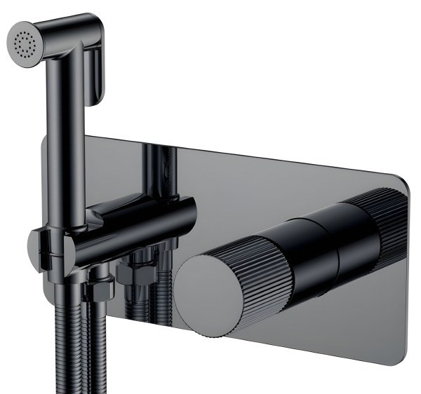Гигиенический душ Boheme Stick 127-SGM.3 со смесителем, оружейная сталь