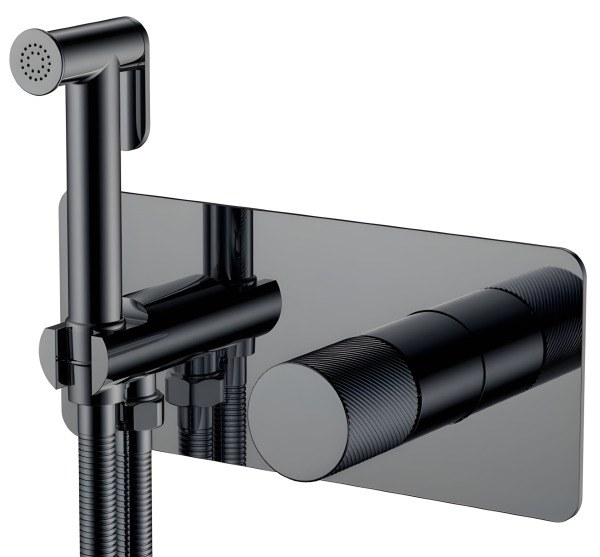 Гигиенический душ Boheme Stick 127-SGM.4 со смесителем, оружейная сталь